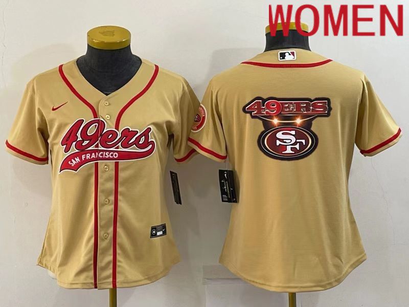 Women San Francisco 49ers Blank Yellow 2022 Nike Co branded NFL Jersey